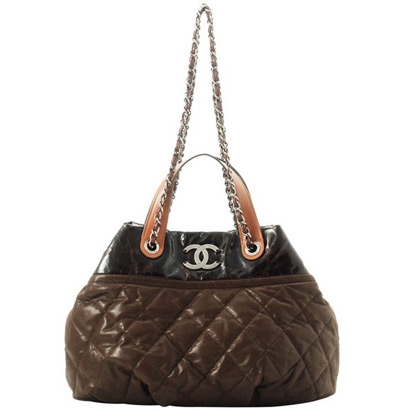 Replica Chanel Quilted Large Tote Bags A49683 Dark Brown On Sale